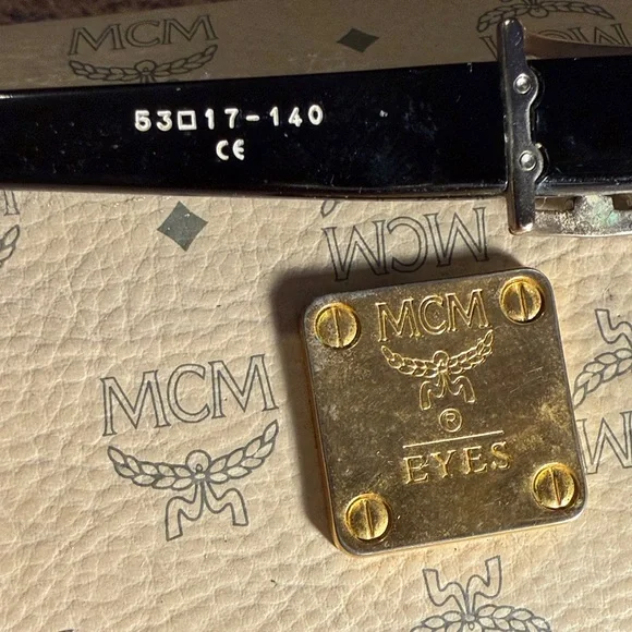 MCM Ivory Sunglasses with Black Accents - Picture 8 of 14